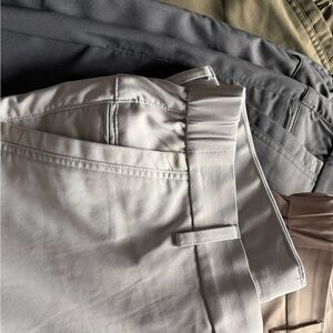 4 pair of Men's Premium Jack Archer pants in Gray and Cream and Beige and Green